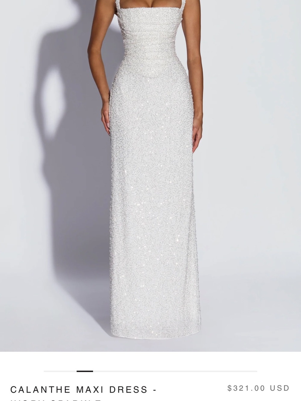BabyBoo Fashion Calanthe Maxi Dress - White Sparkle